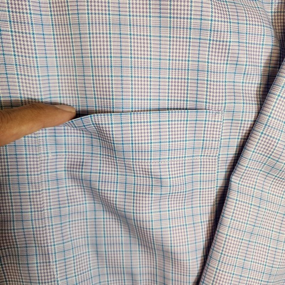 Peter Millar Shirt Mens XL Multicolor Plaid Nanolux Easy Care Full Sleeve - Picture 4 of 16